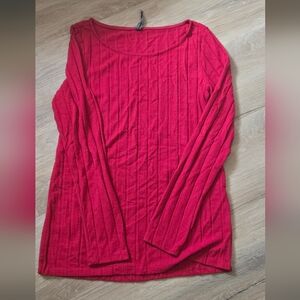 Anthropologie Red Crew Neck Sweater